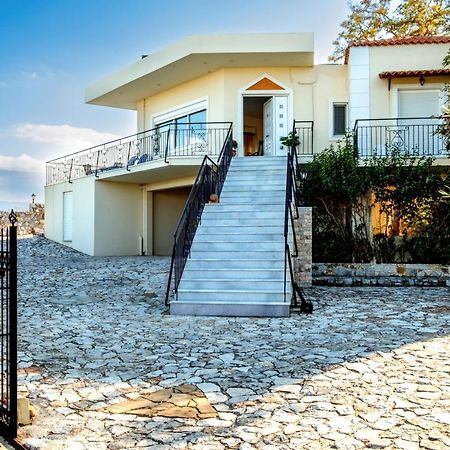 Villa Afroditi In Chania Near Airport With Private Pool, Free Wi-Fi, Souda Bay Views, Garden Oasis Kounoupidhianá Extérieur photo