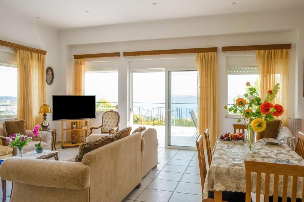 Villa Afroditi In Chania Near Airport With Private Pool, Free Wi-Fi, Souda Bay Views, Garden Oasis Kounoupidhianá Extérieur photo